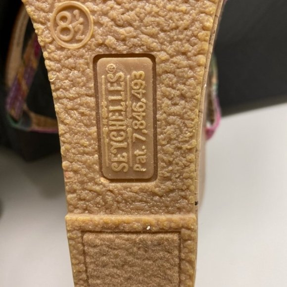 Seychelles "Cayman" Multi-Color Wedge Cork Sandals - Picture 6 of 7